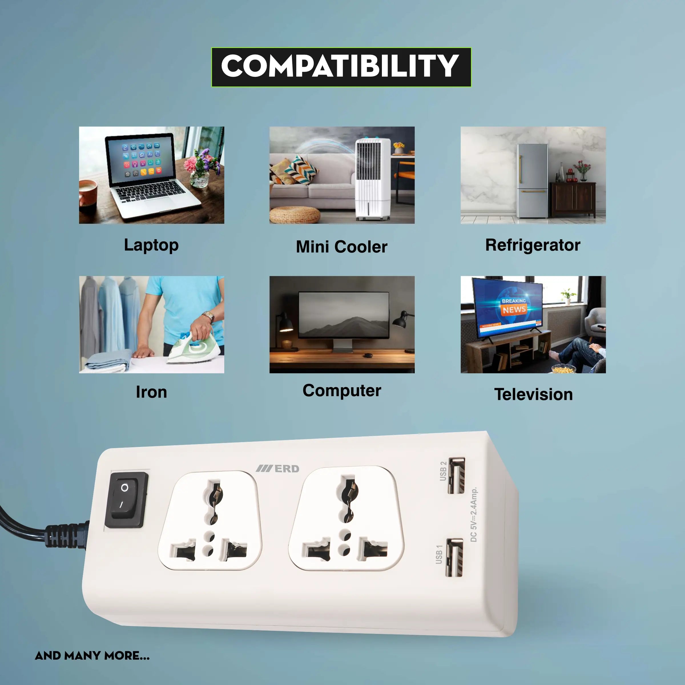 ERD EB-22 USB Charger + Extension Board